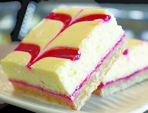 Raspberry and Lemon Cheesecake Square by Goodies Bakery