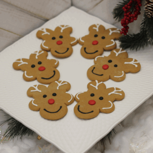6PK Christmas Ginger Reindeer Cookies