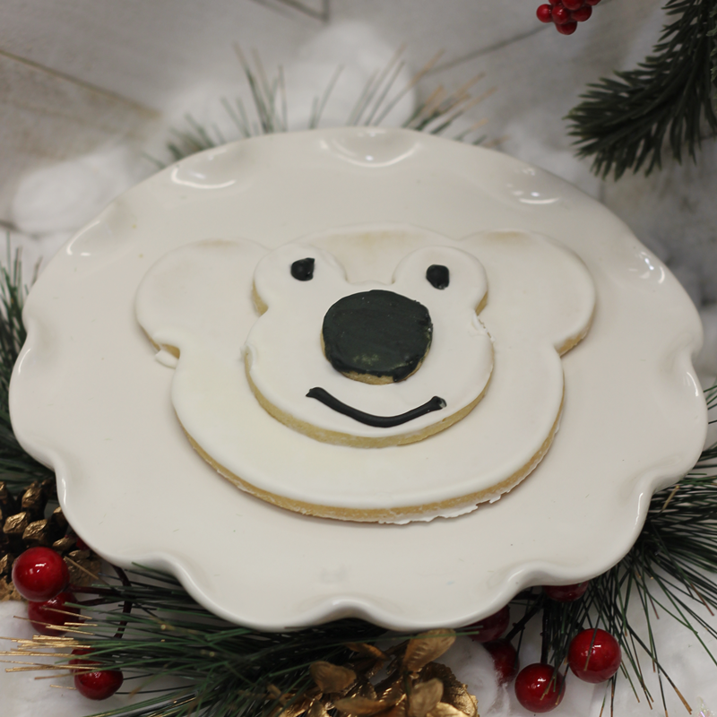 Shortbread Christmas Polar Bear Cookies