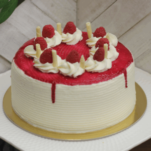 Lemon Raspberry Truffle Cake