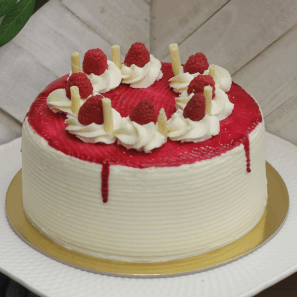 Lemon Raspberry Truffle Cake