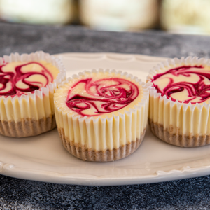 little white chocolate raspberry cheesecake at Goodies Bakeshop