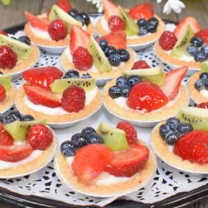 Mini Fresh Fruit Tart Tray Catering by Goodies Bakeshop