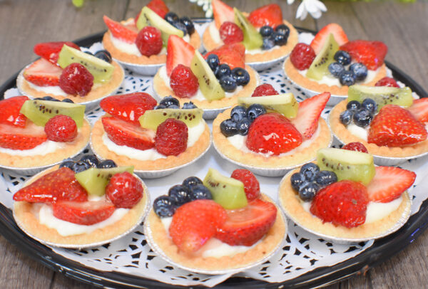 Mini Fresh Fruit Tart Tray Catering by Goodies Bakeshop