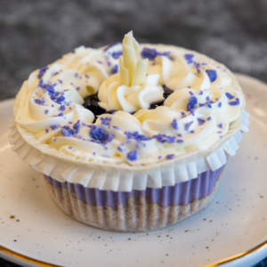 Mini Purple Yam Cheesecake at Goodies Winnipeg Cake Shop