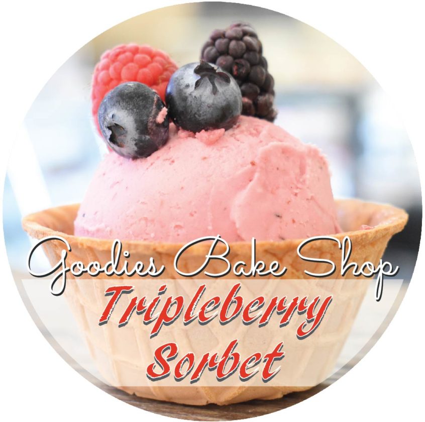 Triple Berry Sorbet made at Goodies Winnipeg
