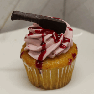 Lemon Raspberry Knife Cupcakes