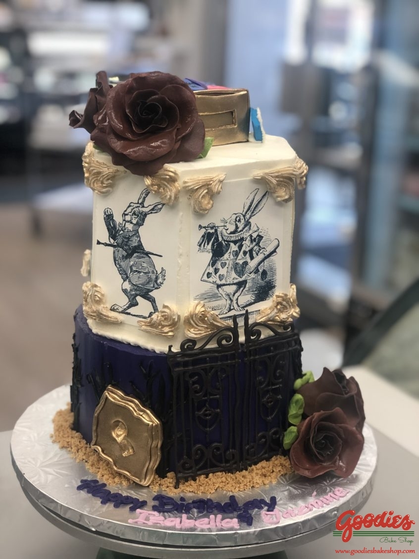 Modern Alice in Wonderland Cake Goodies Bakery Winnipeg Modern Alice in Wonderland Cake Goodies Bakery Winnipeg
