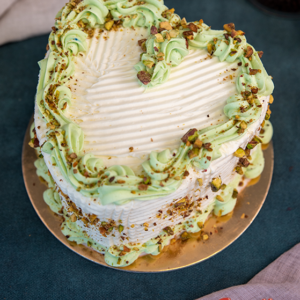 Heart Cake with Pistachio Mousse Goodies Bakery