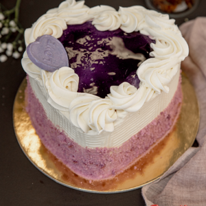 Ube Heart Cake Purple Yam Pilipino cake Winnipeg Goodies Bakery