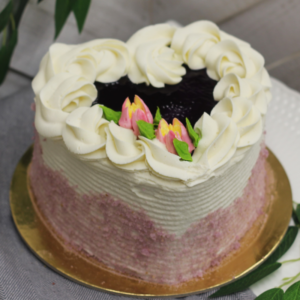 Heart Shaped Ube Cake