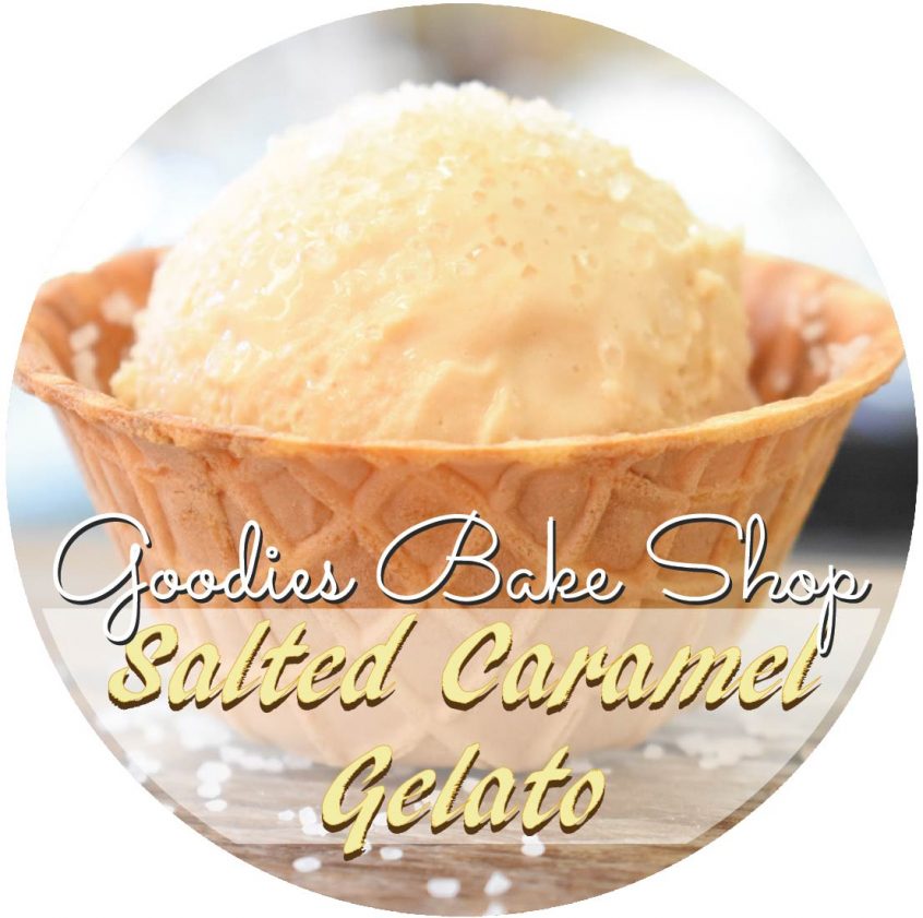 Salted Caramel Gelati made with real cream and milk at Goodies
