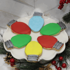 Christmas Light Bulb Cookies 6 pack