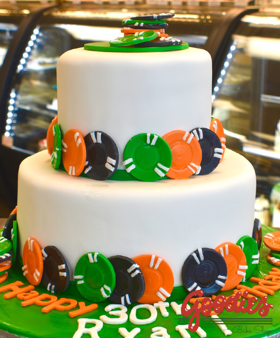 Casino Poker Chip Birthday Cake