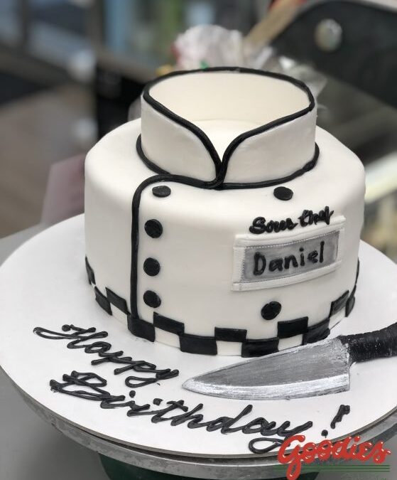 Chef Coat Fondant Birthday Cake