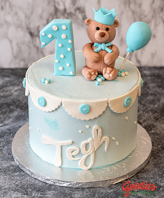 First Birthday Teddy Bear Cake