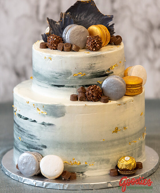 French Macaron and Ferrero Birthday Cake