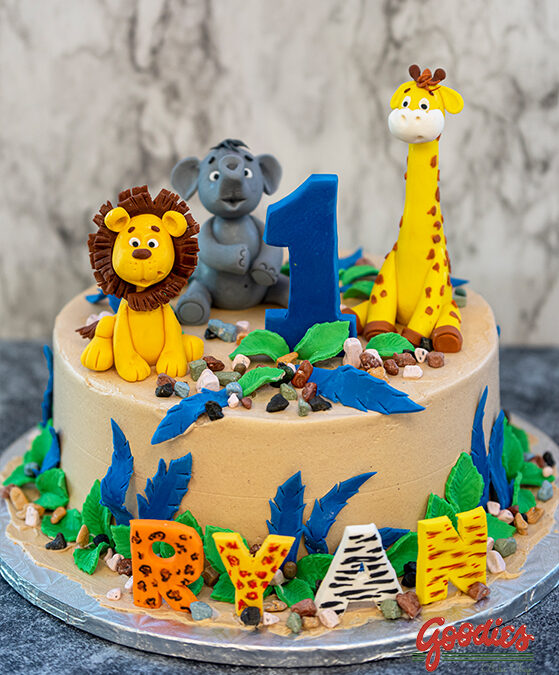 Jungle Theme Birthday Cake