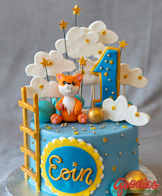 Baby Fox Birthday Cake