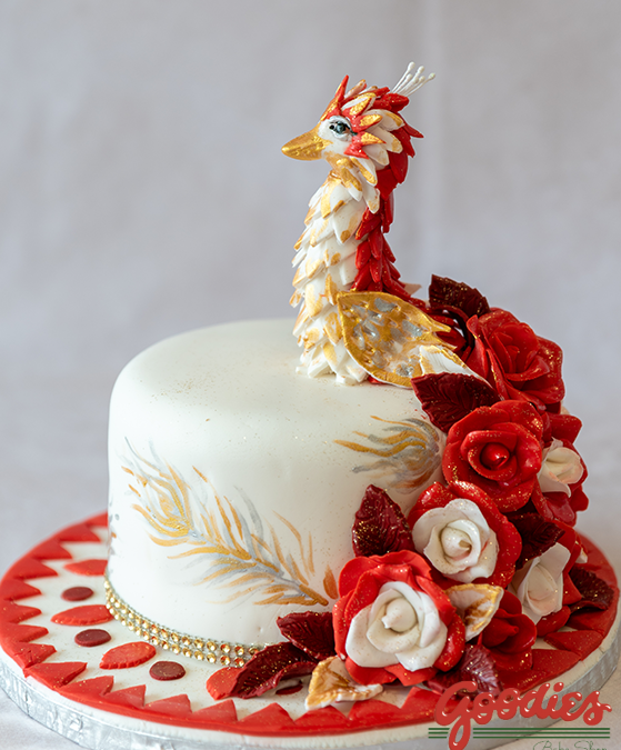 Phoenix Bird Birthday Cake
