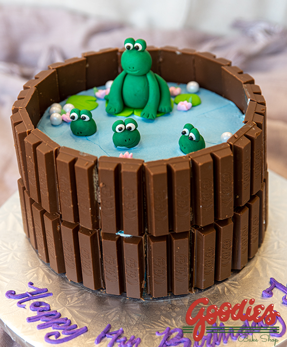 Frog Pond Kit Kat Birthday Cake
