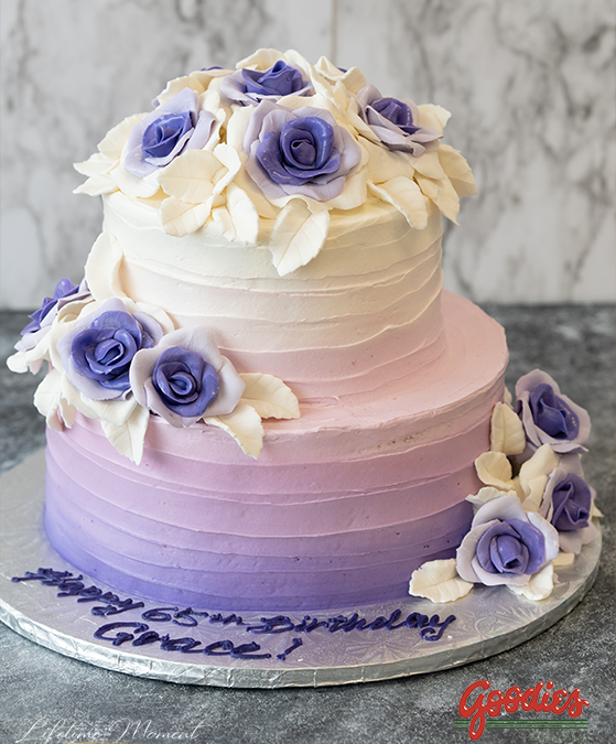 Purple Ombre Birthday Cake