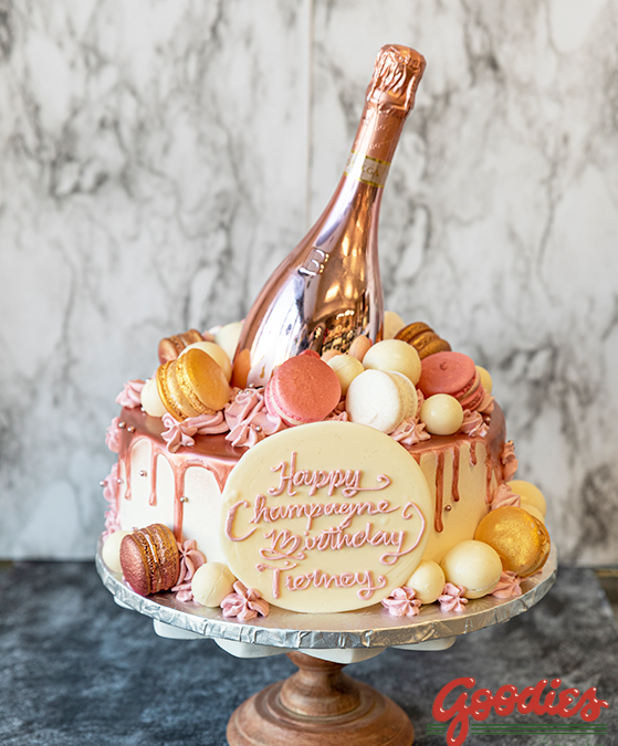 Champagne Birthday Cake