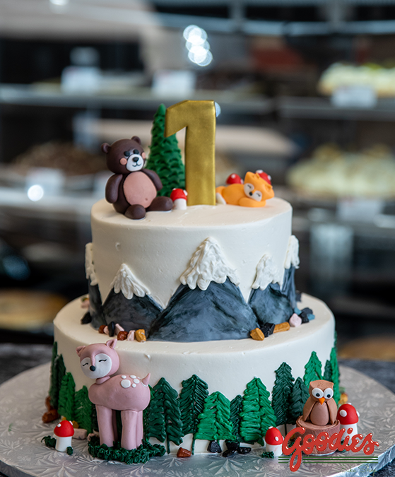 Forest Animal Birthday Cake