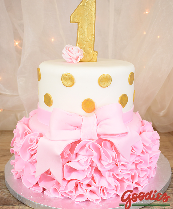 1st Birthday Ruffle Cake