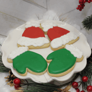 Christmas Mitts and Toques Cookies 4 pack