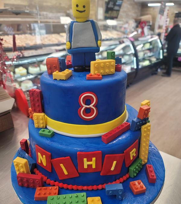 2 Tier Lego Cake
