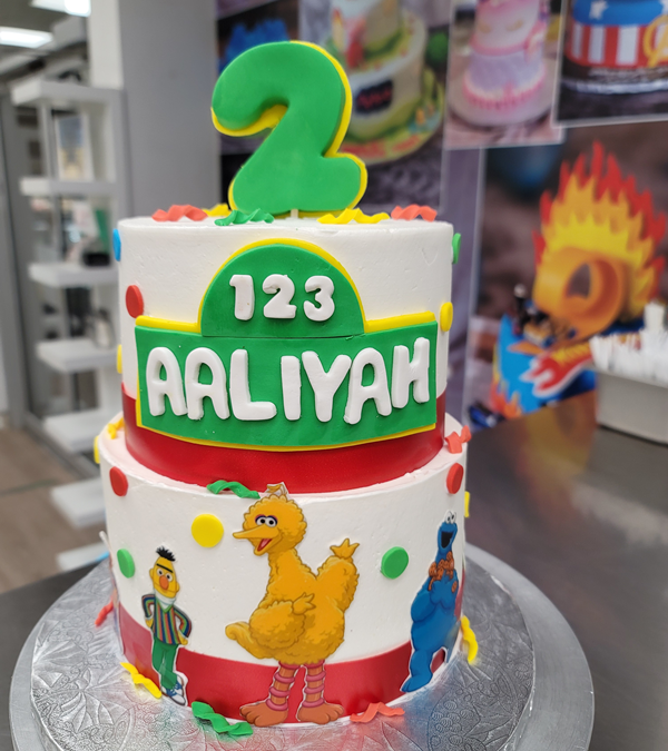 2 Tier Sesame Street Custom Cake