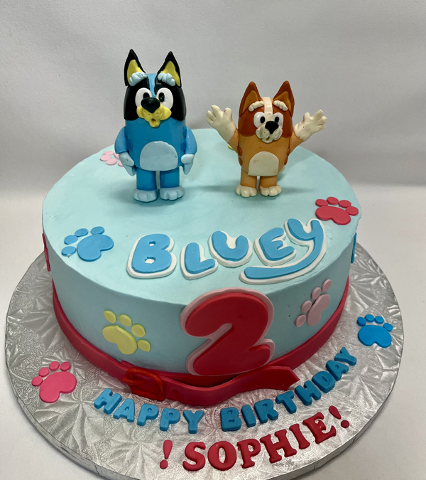 Bluey and Bingo Birthday Cake