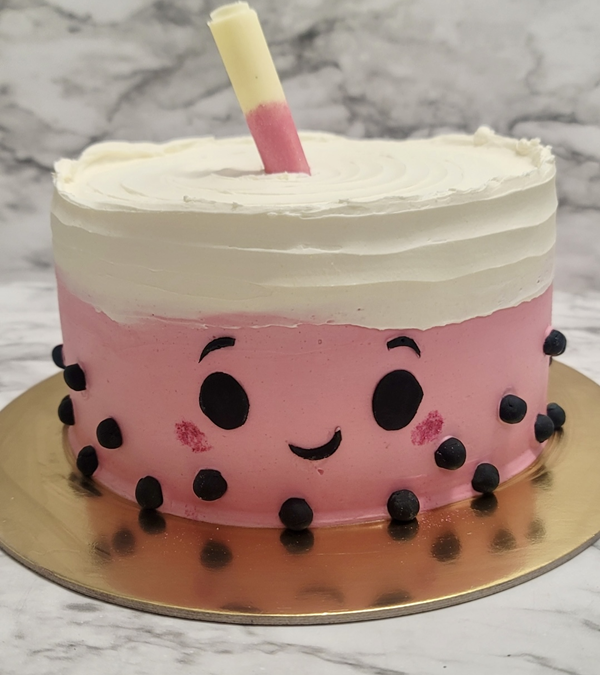 Cute Boba Birthday Cake