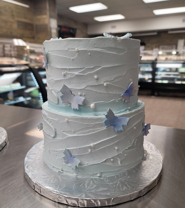 Blue Butterfly Cake