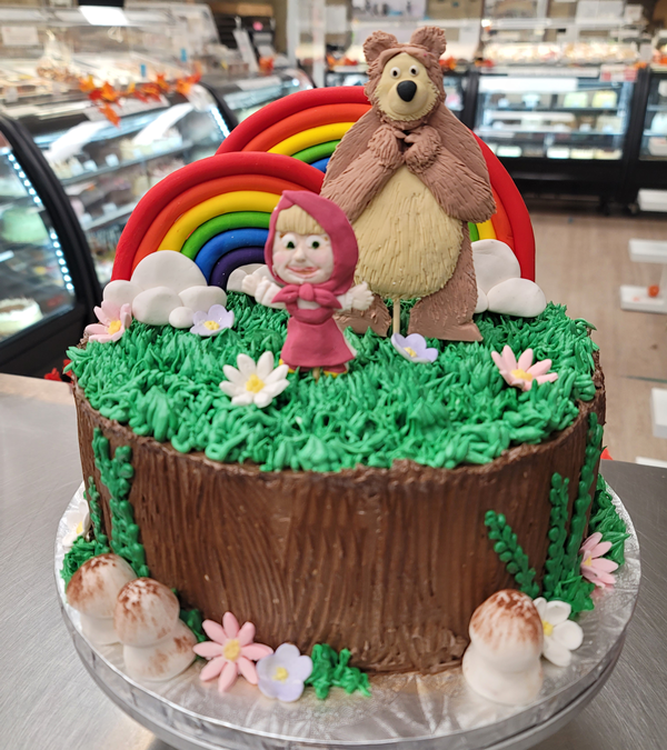 Masha and the Bear Birthday Cake