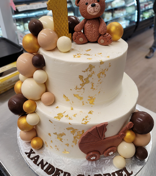 Teddy Bear First Birthday Cake