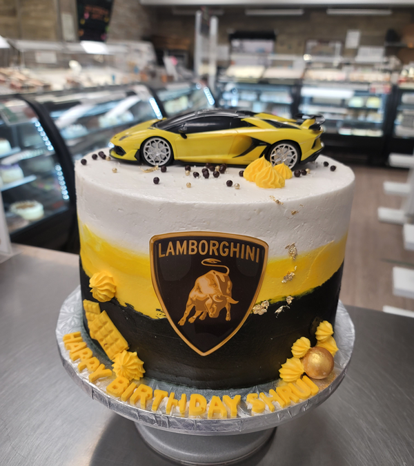 Yellow Lamborghini Cake