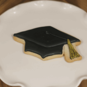 Grad Cap Shortbread Cookie